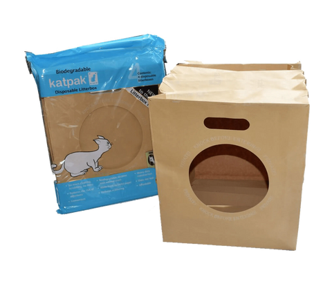 KatPak Biodegradable Litter Box - 4 Pack