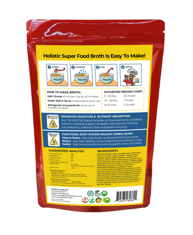 Super Food Broth Stone Breaker Support* The Petz Kitchen Dogs & Cats