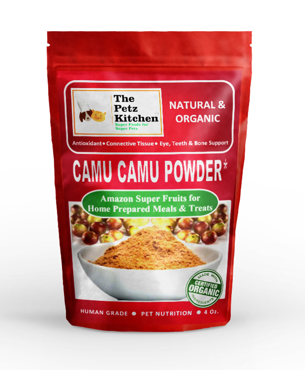 Camu Camu Extract Joint Teeth & Eye Support* The Petz Kitchen - Organic Human Grade Ingredients For Home Prepared Meals & Treats