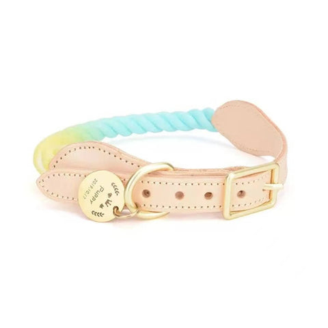 Luxe Royal Leather Rope Collar  - Size:   | Pack Of: 1