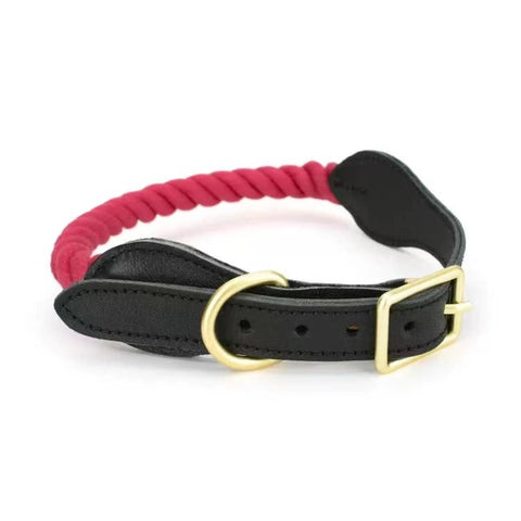 Luxe Royal Leather Rope Collar  - Size:   | Pack Of: 1