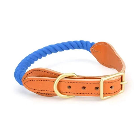 Luxe Royal Leather Rope Collar  - Size:   | Pack Of: 1