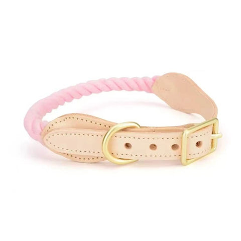 Luxe Royal Leather Rope Collar  - Size:   | Pack Of: 1