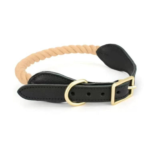 Luxe Royal Leather Rope Collar  - Size:   | Pack Of: 1