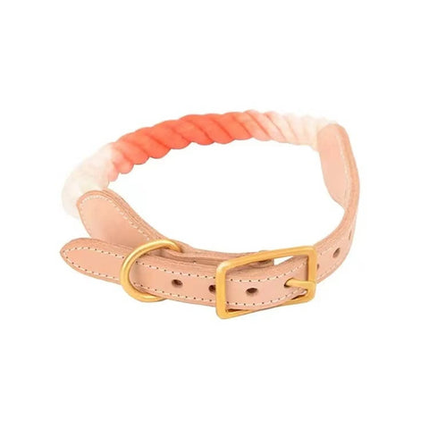 Luxe Royal Leather Rope Collar  - Size:   | Pack Of: 1