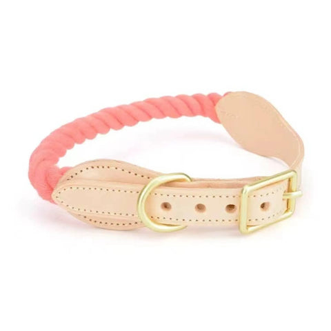 Luxe Royal Leather Rope Collar  - Size:   | Pack Of: 1