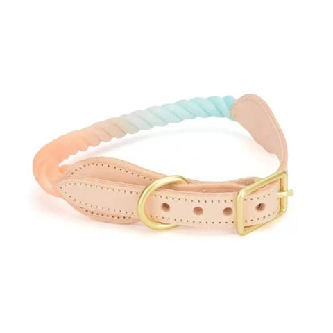 Luxe Royal Leather Rope Collar  - Size:   | Pack Of: 1