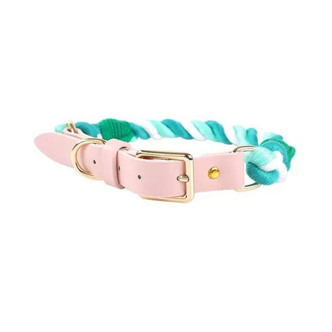 Luxe Royal Leather Rope Collar  - Size:   | Pack Of: 1