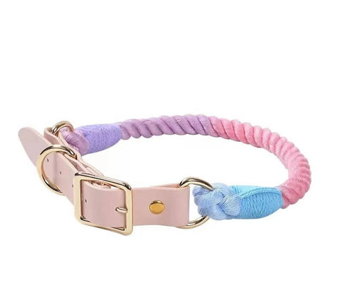 Luxe Royal Leather Rope Collar  - Size:   | Pack Of: 1