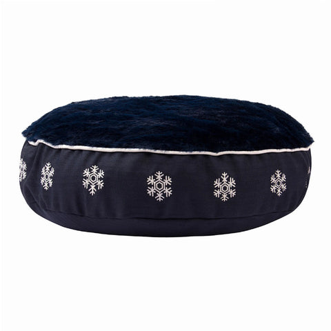 Halo Snowflake Round Dog Bed