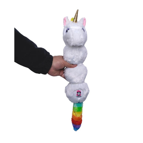 Whimsical Corduroy Unicorn Squeaking Dog Toy