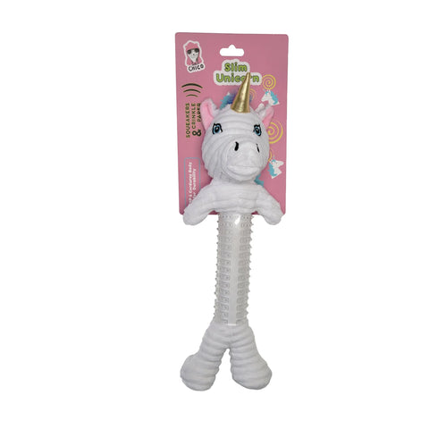 Whimsical Corduroy Unicorn Squeaking Dog Toy