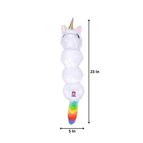 Magical Rainbow Unicorn Squeaking Plush Dog Toy