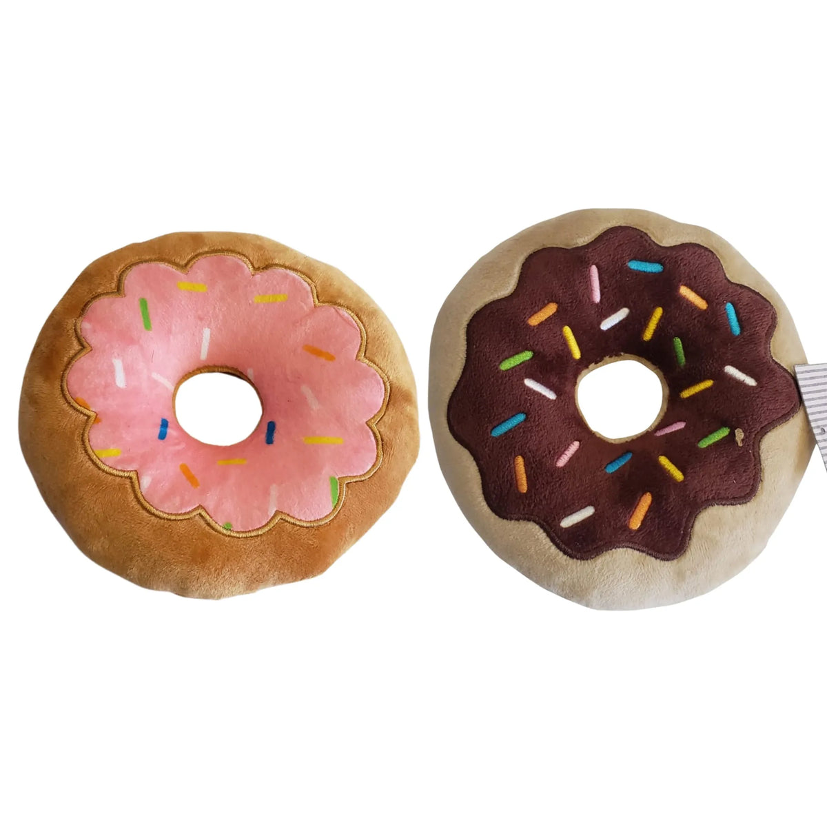 Interactive Donut Plush Dog Toy Set