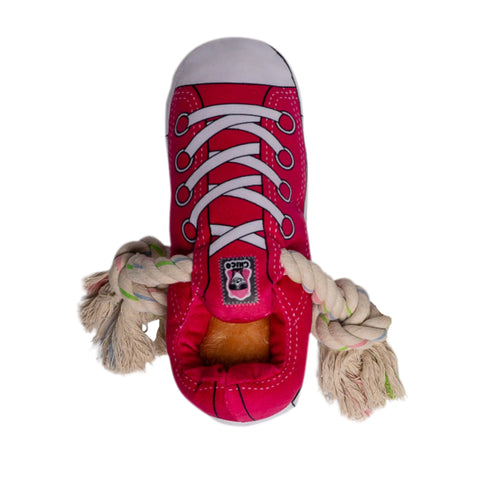 Squeaking Comfort Plush Sneaker Dog Toy