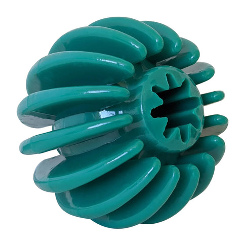 Interactive Ribbed Dog Treat Ball