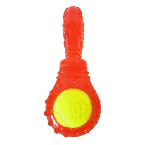 Eco-Friendly Squeaky TPR Tennis Ball Dog Toy with Treat Fill