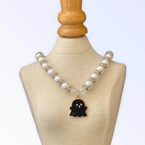 My Fa-BOO-Lous Pearl Ghost Necklace