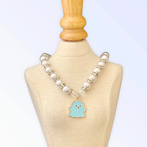 My Fa-BOO-Lous Pearl Ghost Necklace