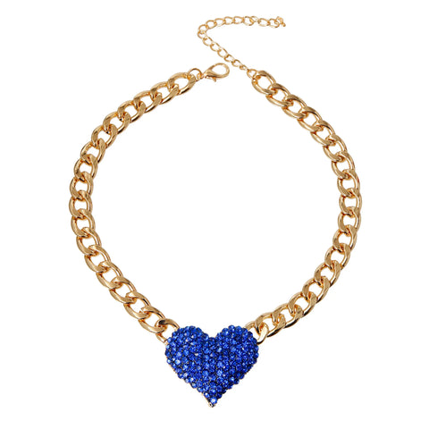 Rhinestone Heart Necklace