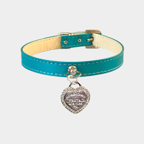 Rhinestone Heart Sniffany Dog Collar