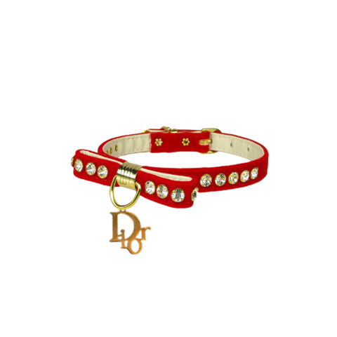 Velvet Dior Charm Collar