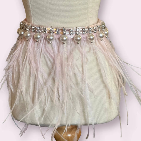 Feathers, Diamonds, & Pearls Glam Collar