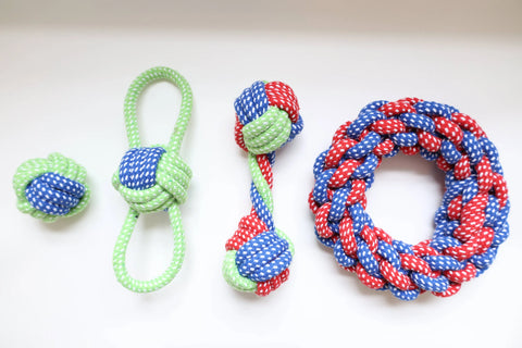 Eco-friendly Dog Rope Toy 4 Set