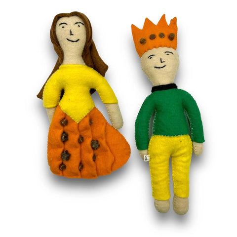 Prince and Princess Dog Felt Toys