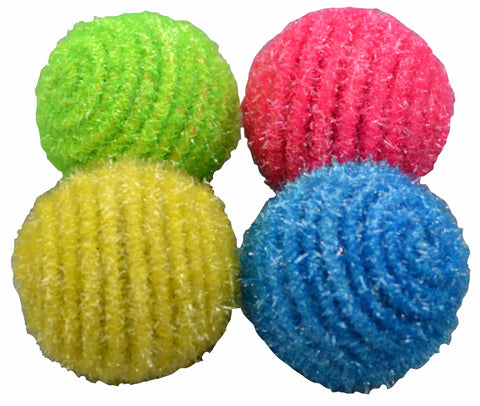 Amazing Pet Products Glittery Balls Cat Toys 4pk 1.5"