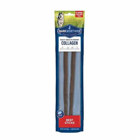 Barkworthies Collagen Beef Sticks Plain