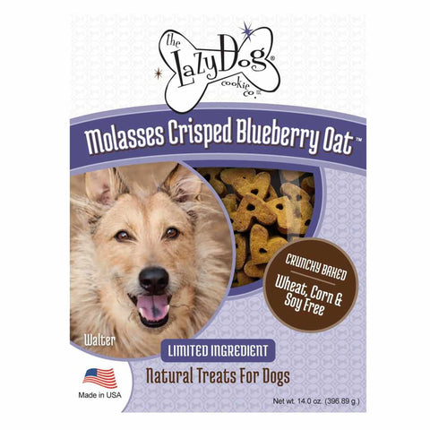 Lazy Dog Molasses Crisped Blueberry Oat Dog Treat 14oz