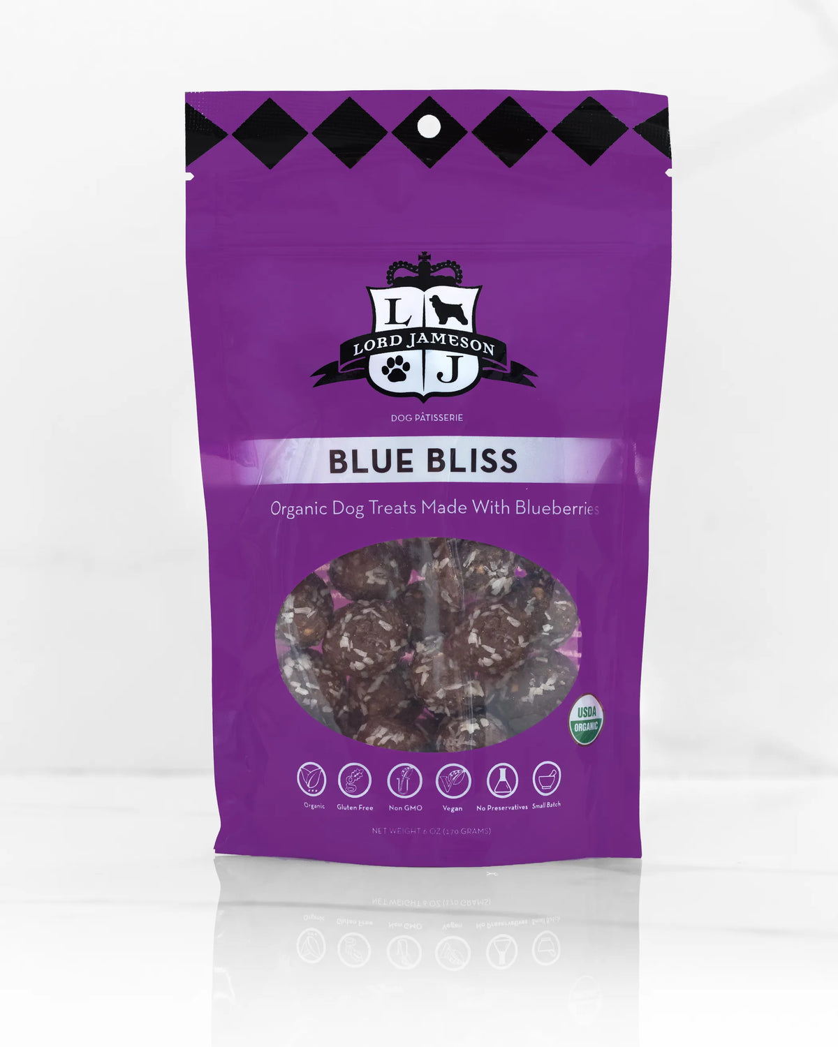 Lord Jameson Blue Bliss Organic Soft & Chewy Dog Treats 6oz