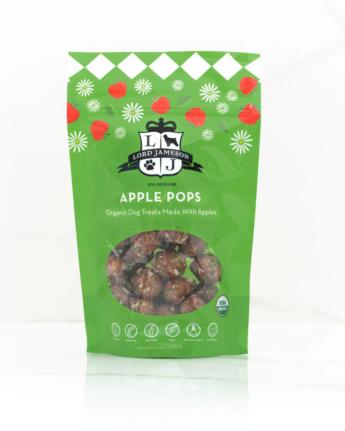 Lord Jameson Apple Pops Organic Soft & Chewy Dog Treats 6oz