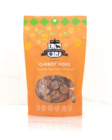 Lord Jameson Carrot Pops Organic Soft & Chewy Dog Treats 6oz