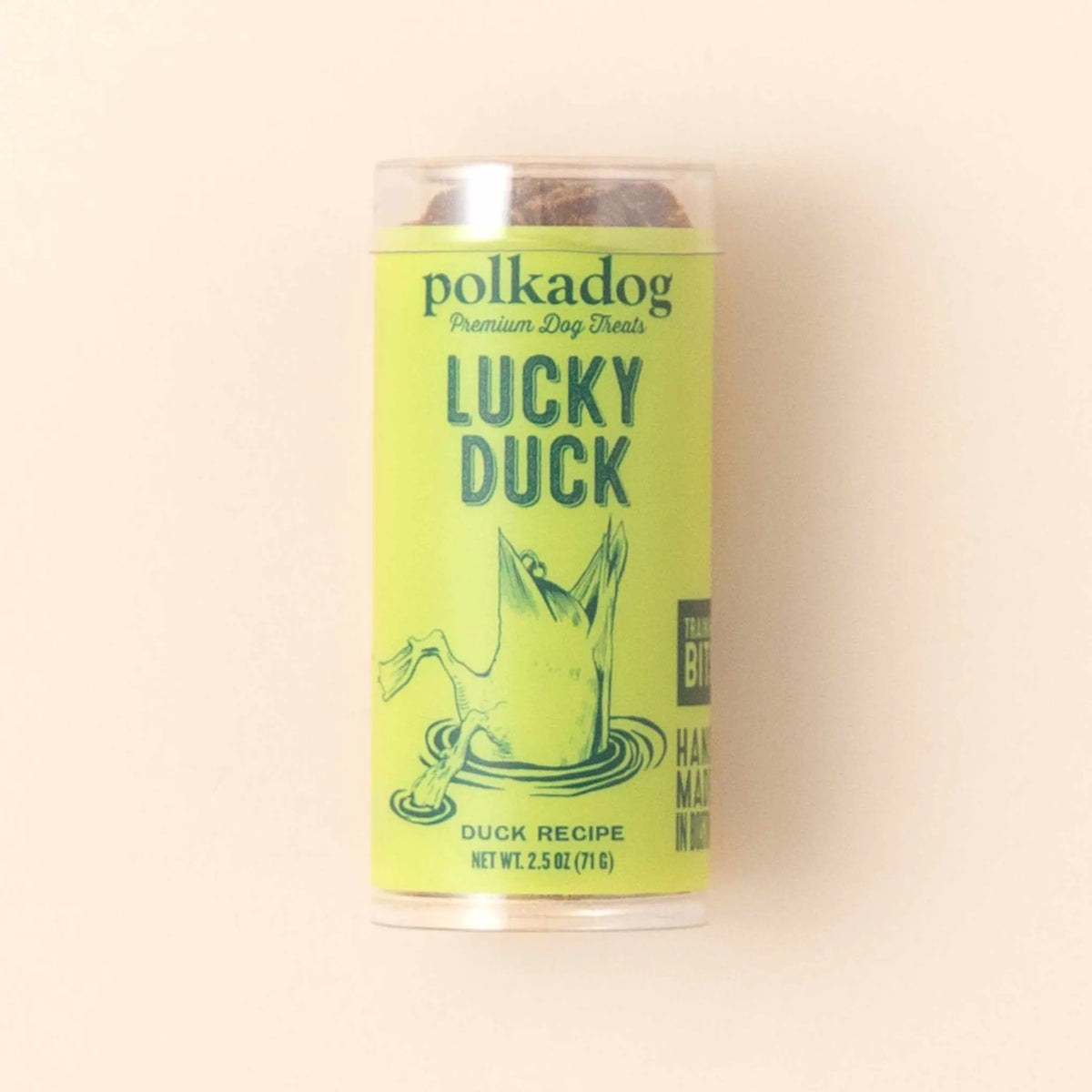 Polkadog Lucky Duck Training Bits Crunchy Dog and Cat Treats Mini Tube 2.5oz