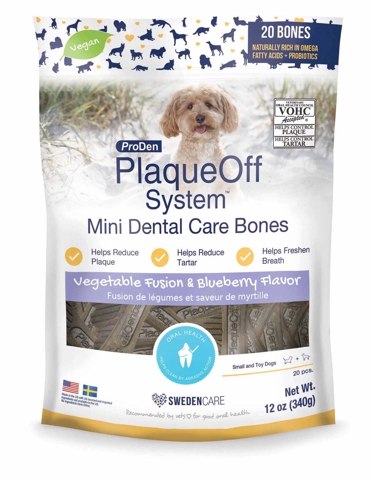 PlaqueOff - MINI Dental Care Bones