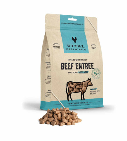 Vital Essentials(R) Freeze-Dried Raw Beef Entree Dog Food Mini Nibs,