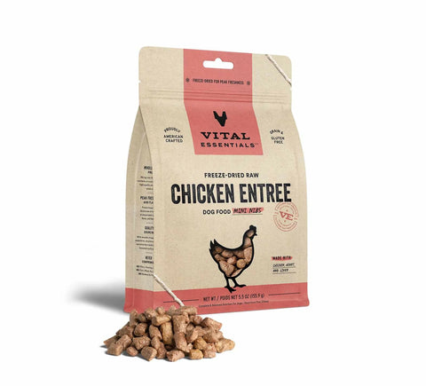 Vital Essentials(R) Freeze-Dried Raw Chicken Entree Dog Food Mini Nibs,