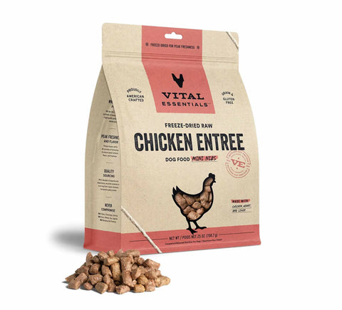 Vital Essentials(R) Freeze-Dried Raw Chicken Entree Dog Food Mini Nibs,