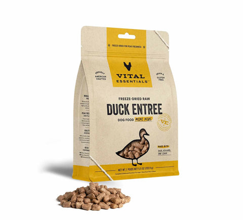 Vital Essentials(R) Freeze-Dried Raw Duck Entree Dog Food Mini Nibs,