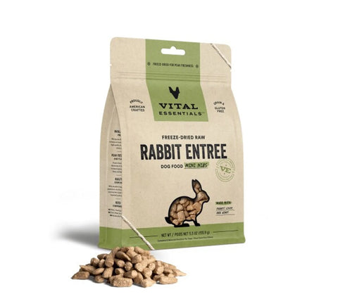 Vital Essentials(R) Freeze-Dried Raw Rabbit Entree Dog Food Mini Nibs,