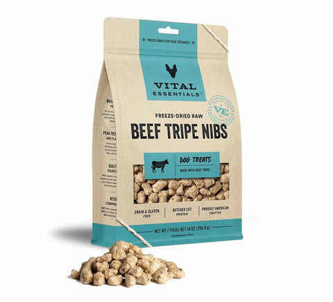 Vital Essentials(R) Freeze-Dried Beef Tripe Nibs Dog Treats,