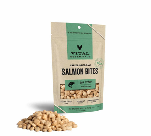 Vital Essentials(R) Freeze-Dried Raw Salmon Bites Dog Treats