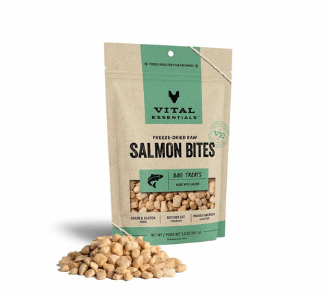 Vital Essentials(R) Freeze-Dried Raw Salmon Bites Dog Treats