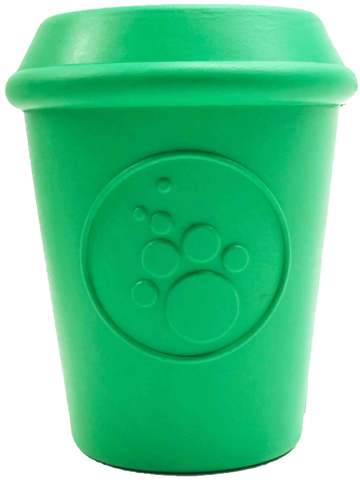 Coffee Cup Durable Rubber Chew Toy and Treat Dispenser