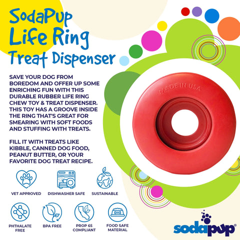 SP Life Ring Durable Rubber Chew Toy & Treat Dispenser