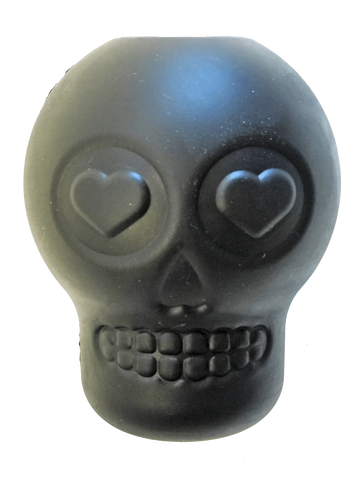 MKB Sugar Skull Durable Rubber Chew Toy & Treat Dispenser