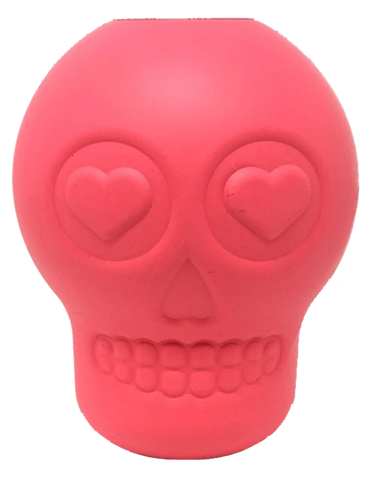 MKB Sugar Skull Durable Rubber Chew Toy & Treat Dispenser