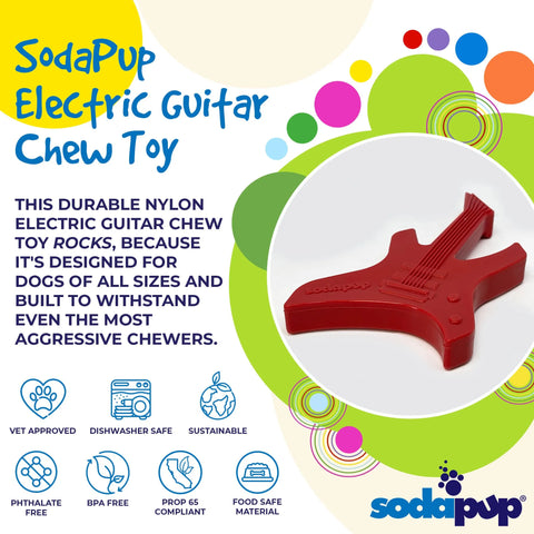 SP Electric Guitar Ultra Durable Nylon Dog Chew Toy for Aggressive Chewers